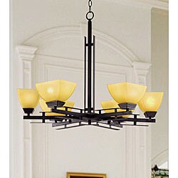 Black Linear 6-light Chandelier