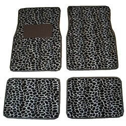 Front and Rear Giraffe Print Car Floor Mats