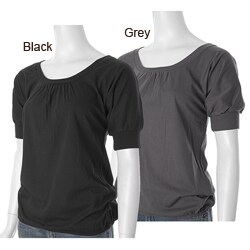 Self Esteem Junior's Gathered Scoop Neck Shirt