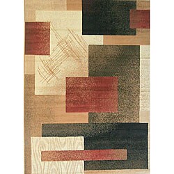 Alexa Omega Collection Geometric Berber Beige Rug (5'3 x 7'6)