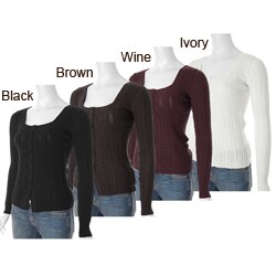Ci Sono by Adi Junior's Cable Knit Cardigan