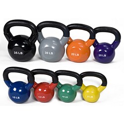 J Fit Premium 8-piece Vinyl Kettlebell Set