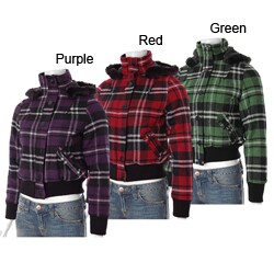 Ci Sono by Adi Juniors Plaid Hooded Jacket