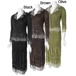 Flair Women's Crinkle Skirt Set