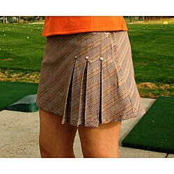 Green Tee Women's Petite Swish Plaid Skort
