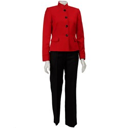 Tahari ASL Women's 3-piece Linen-blend Pant Suit