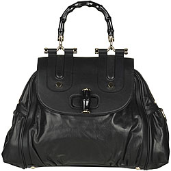 Gucci Black Leather Medium Hobo with Bamboo Handle