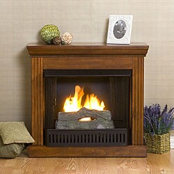 Avery Brown Mahogany Gel Fuel Fireplace