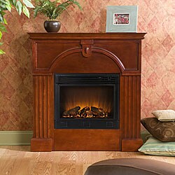 Luxemburg Classic Mahogany Electric Fireplace with Remote