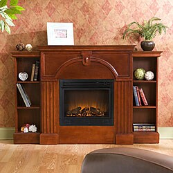 Luxemburg Electric Fireplace with Bookcases