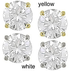 14k Gold 1/3ct TDW Traditional Round Diamond Stud Earring (H-I, I1-I2)