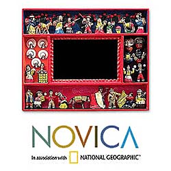Wood 'Tuna Harvest' Photo Frame (Peru)
