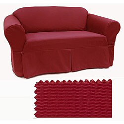 Berry Brushed Sofa Slipcover