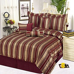 Ruby Stripe 4-piece Comforter Set