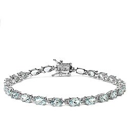 Sterling Silver Aquamarine Bracelet
