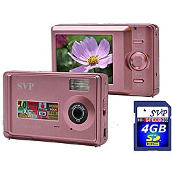 SVP Xthinn1056-Pk 5MP LCD Digital Camera and 4GB Card