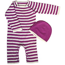 Tadpoles 2-piece Fuschia Romper Set