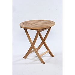 Round Teak Side Table