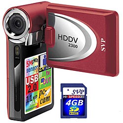 SVP HDDV-2300 5 MP 2.4-inch LCD Red Digital Camcorder