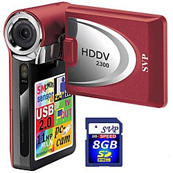 SVP HDDV-2300 5 MP 2.4-inch LCD Red Digital Camcorder