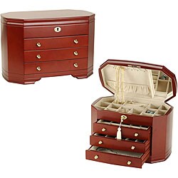 Classic Burlwood Cherry Jewelry Box