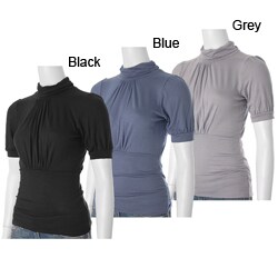 Belle de Jour Junior's Short-sleeve Pleated Top