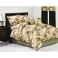Garden Bouquet 7-piece Queen-size Comforter Set