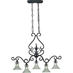Pienza 5-light Ebony Pearl Island Light