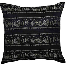 Decorative Gold and Black 'Royal Horses' Pillow Sham
