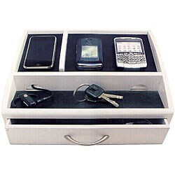 White Charging Station with Drawer 