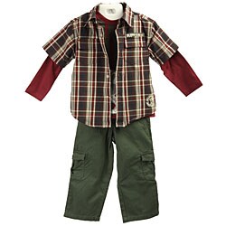 Kids Headquarters Grey/ Green 3-piece Set