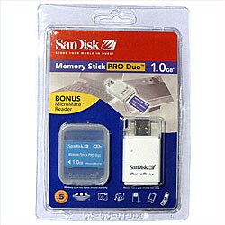 SanDisk 1 GB Memory Stick Pro Duo Card with Reader