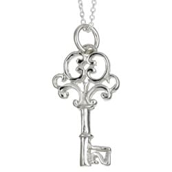 Sterling Silver Skeleton Key Necklace