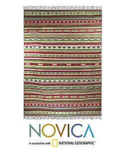 Indo 'Horizons' Wool Rug (4'6 x 6'6)