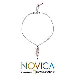 'Violet Comet' Pearl and Garnet Choker (Thailand)