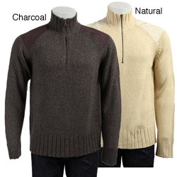 French Connection Men's Wool Blend 1/4-zip Sweater