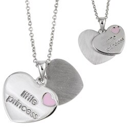 Sterling Essentials Sterling Silver Little Princess Double Charm Necklace