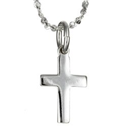 Sterling Silver Petite Cross Necklace