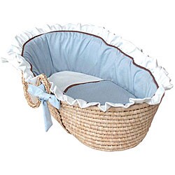 Hoohobbers Classic Blue Moses Basket