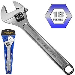 Heavy-duty 18-inch Forged Steel Adjustable Wrench