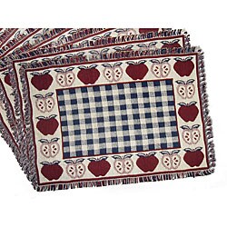 Apple Check Cotton Jacquard Placemats (set of 12)