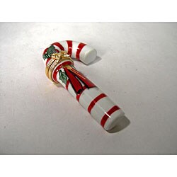 Limoges Candy Cane Keepsake Box