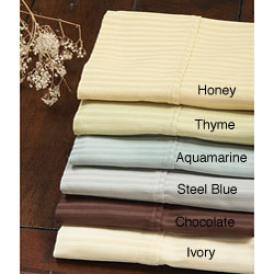 Woven Stripe 400 Thread Count Cotton Sheet Set