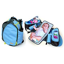Change N' Go Diaper Bag in Seashell Blue