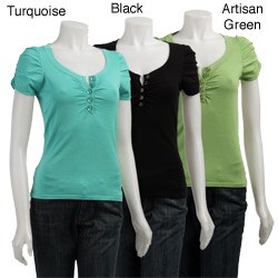 August Silk Women's Cap-sleeve Scoop-neck Sweater