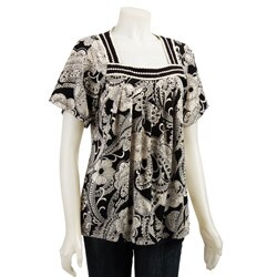 August Silk Women's Paisley Print Shirt