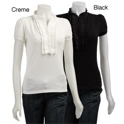 August Silk Women's Ruffle-front Top