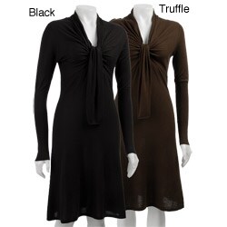 Magaschoni Women's Gathered V-neck Cashemere Blend Dress