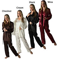 Mystic Clothing Women's 4-piece Satin Pajama Set 