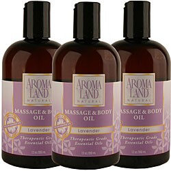 Aromaland Lavender 12-oz Body Oils (Pack of 3)
